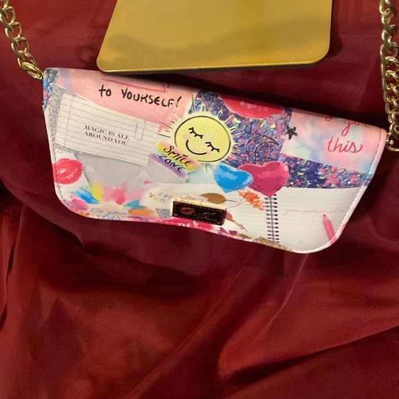 Luv Betsey Crossbody by Betsey Johnson with Gold Hardware & Ear Bud Case - Picture 11 of 12